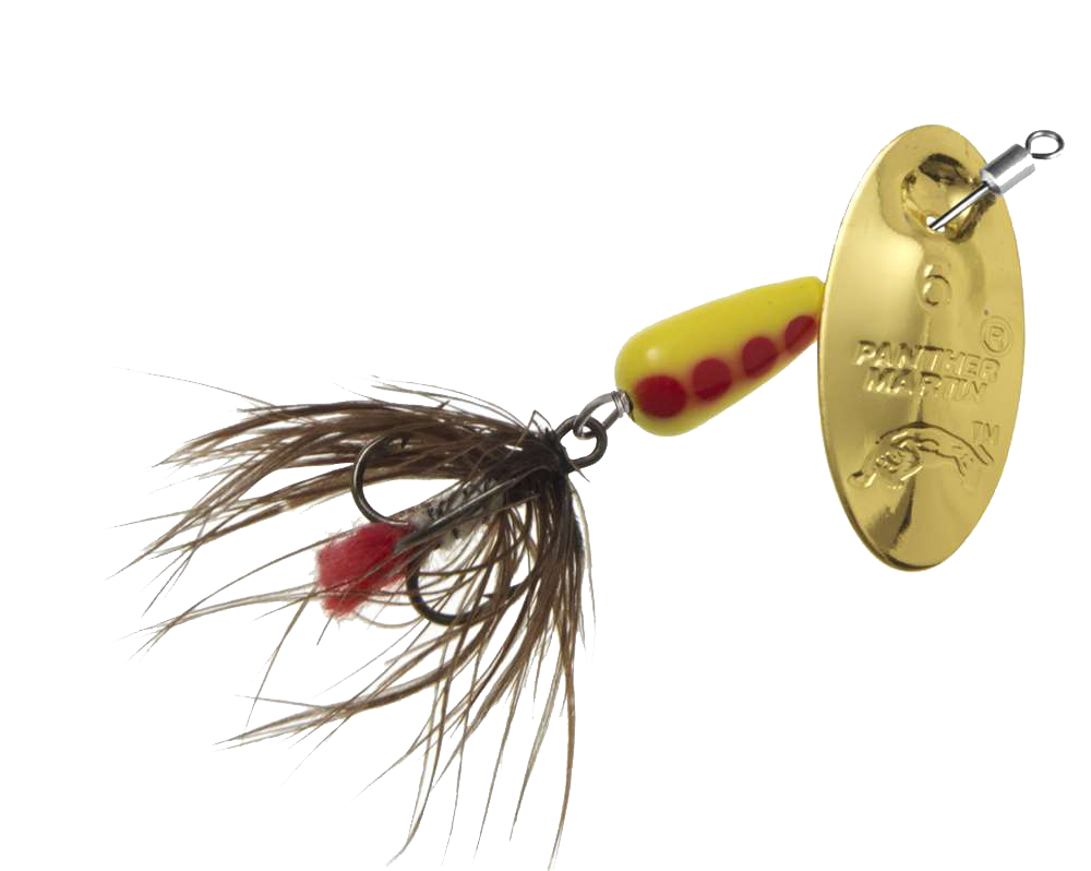 Panther Martin InLine Swivel Fly – Gold Brown – Spinner med Fluekrok utan Linevridning
