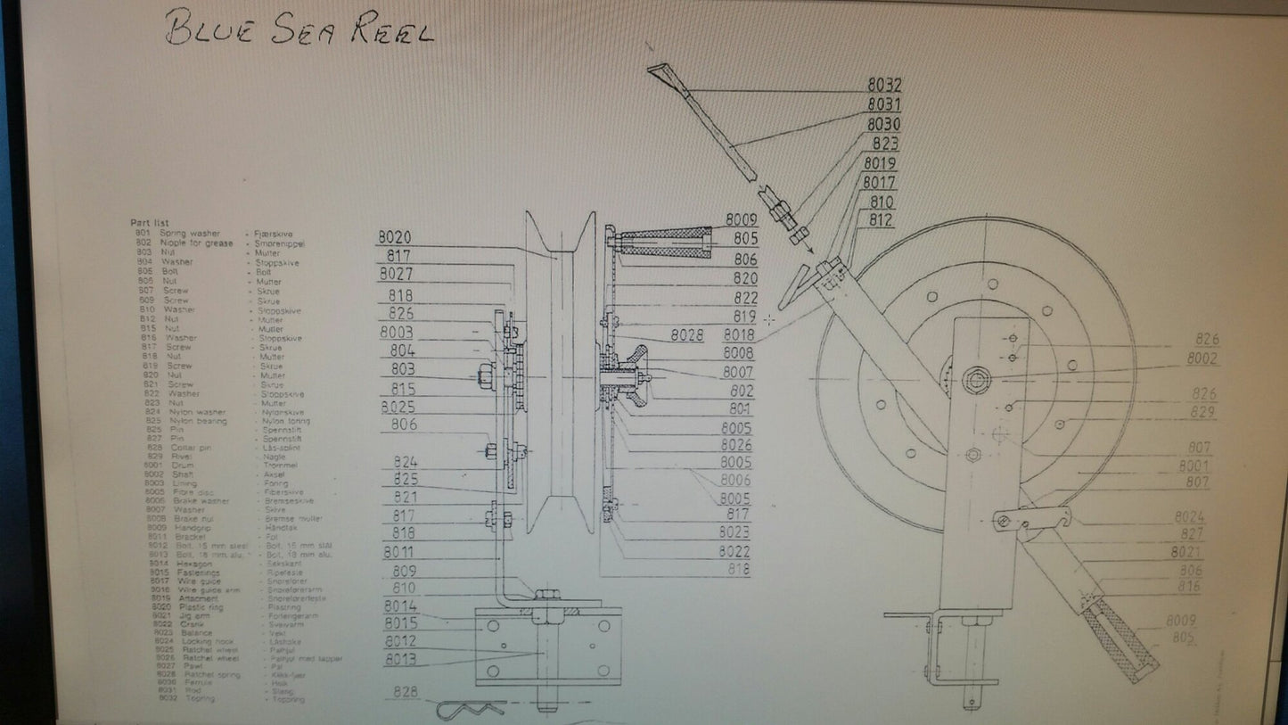 Sølvkroken Blue Sea Reel - Deler - Stang