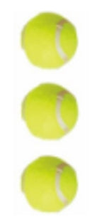 Tennisballer - 3 stk i Rør - Ø65,5mm - 65g