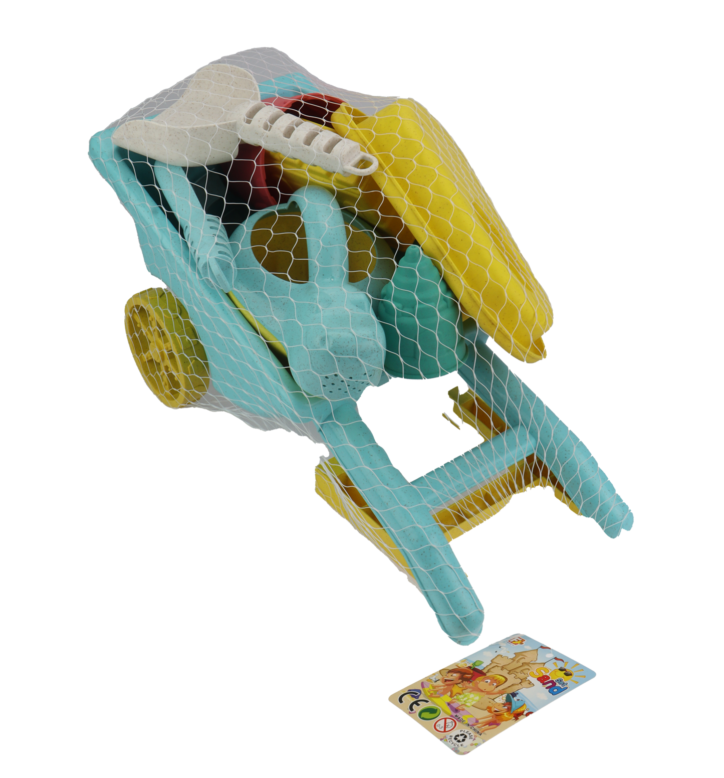 Trillebår 9 deler - Wheat Straw - Strandlekesett - BPA-fri - 3år+