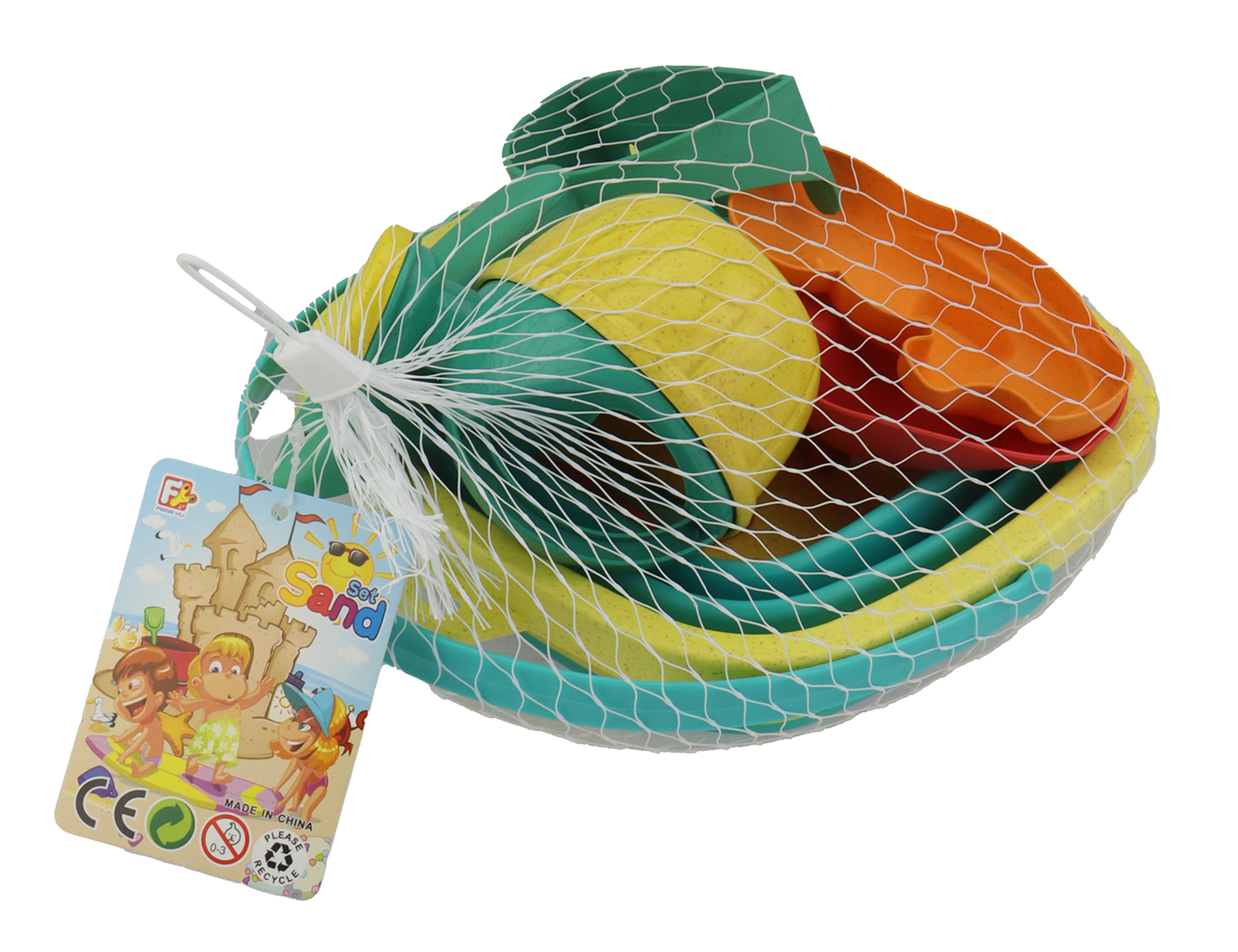 Bøtte 6 deler - Wheat Straw - Strandlekesett - BPA-fri - 3år+