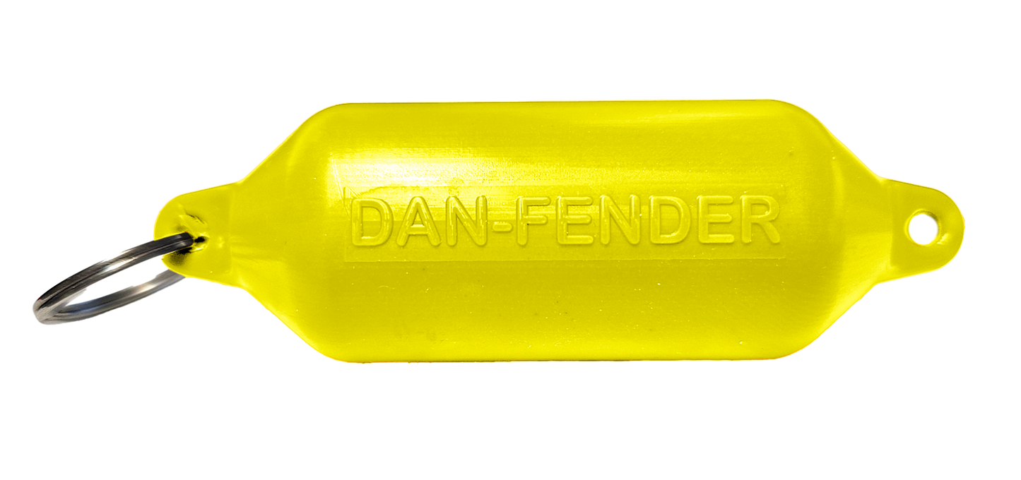 Danfender Nøkkelring Flytande – 1pk – Gul – 31x100mm – Båtnøkkel