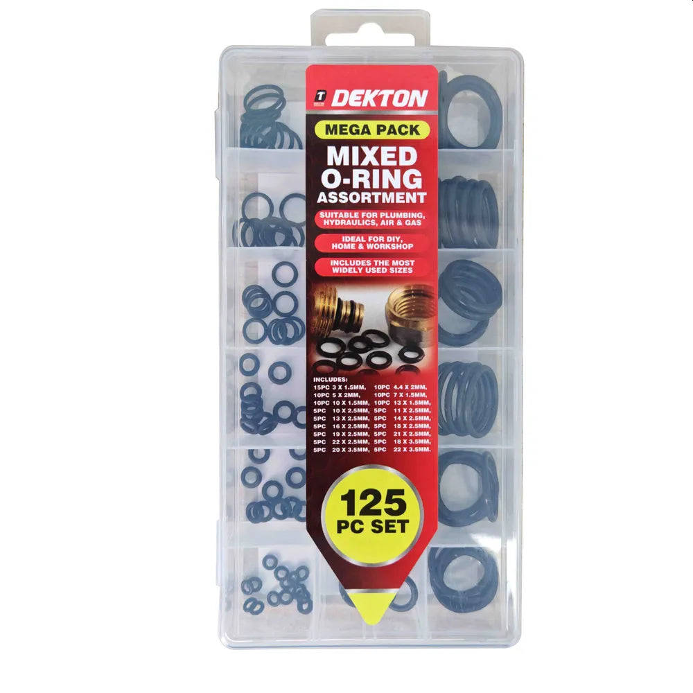O-ring Assortiment 125 deler – Oljebestandig – Til Motor og Rørsystem