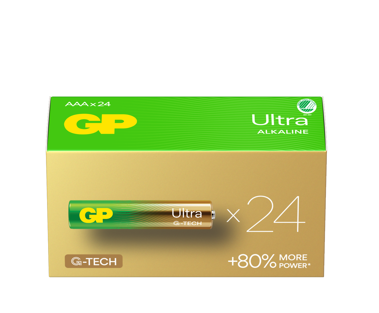 GP Ultra Alkalisk AAA-batteri - 24pk - LR03 - 1,5V