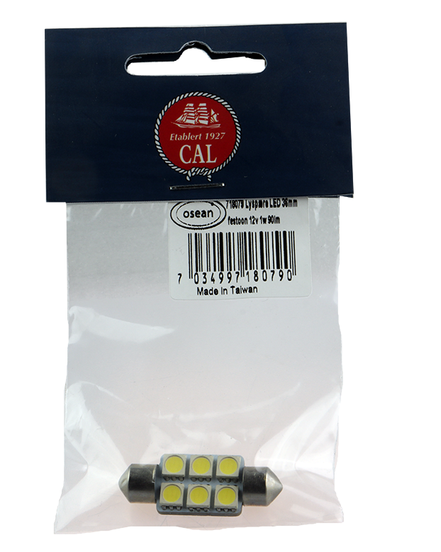 LED Lyspære for Lanterne – SMD 5050 – 36 mm – 12V 1W 90 lm