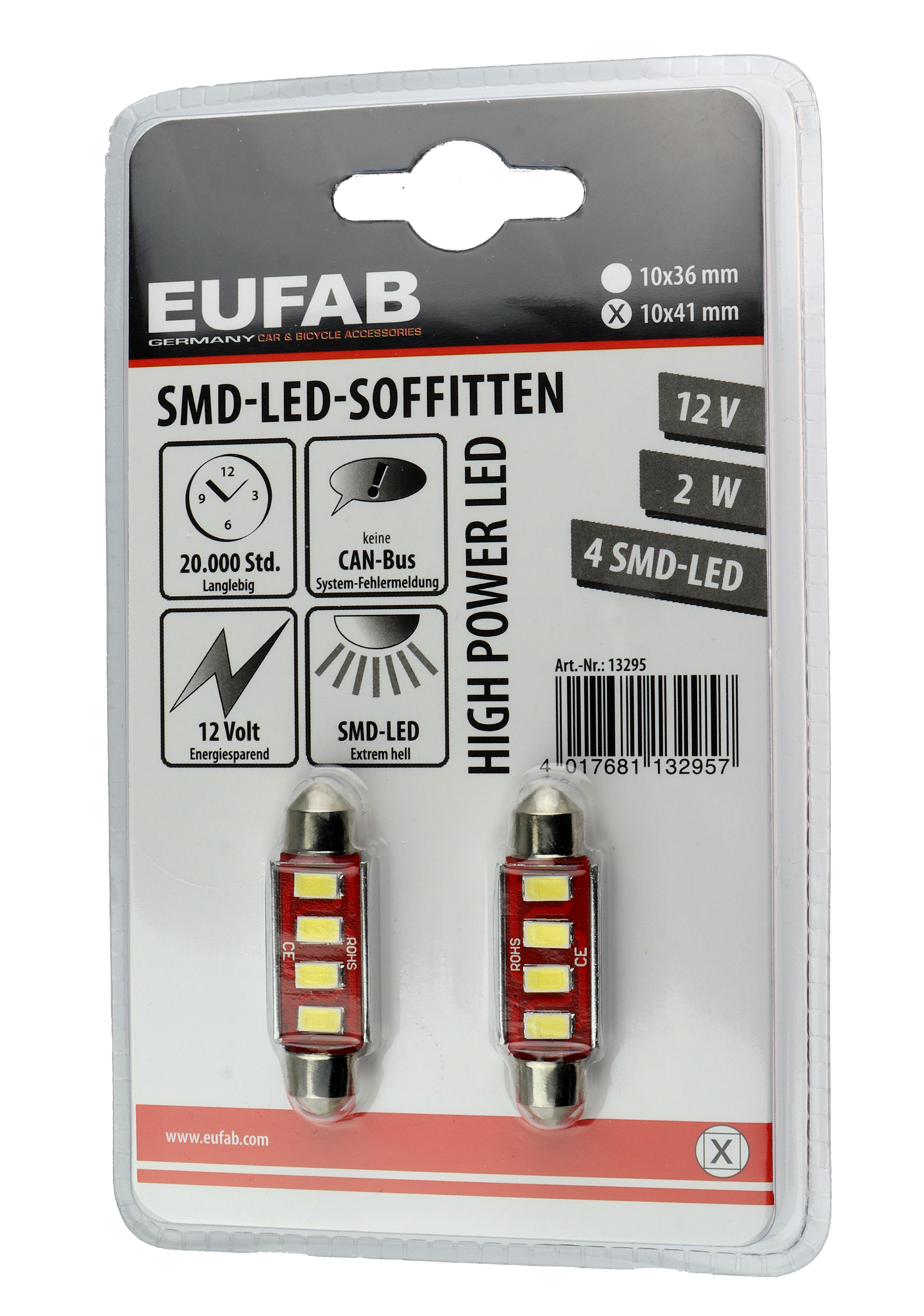 Eufab Lyspære LED Sofitten – 12V – SV8,5 – 10x41 mm