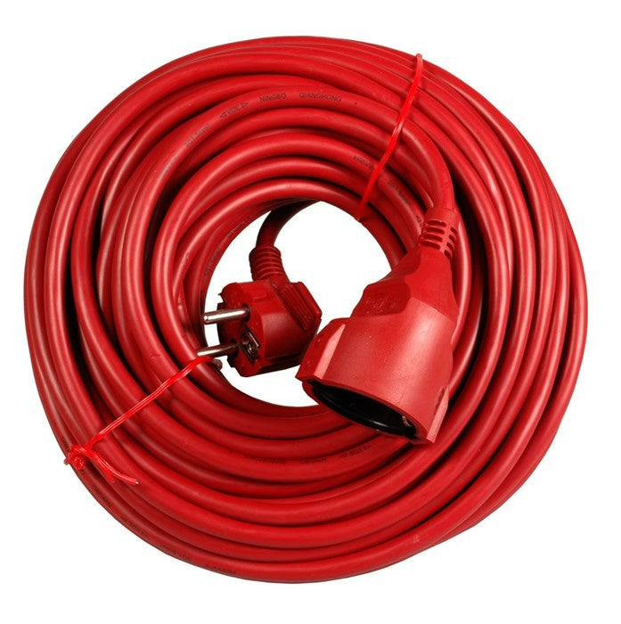 Skjøtekabel Jordet - 20m - Rød PVC - 3Gx1,5mm² - IP20