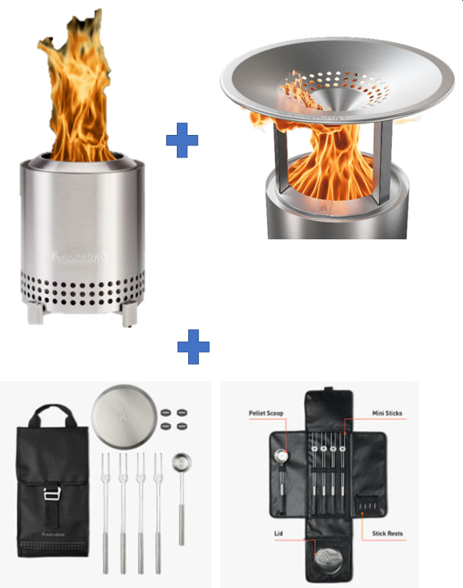 Solo Stove Mesa Bundle – Komplett bålpanne-pakke med varmeskjold og tilbehør