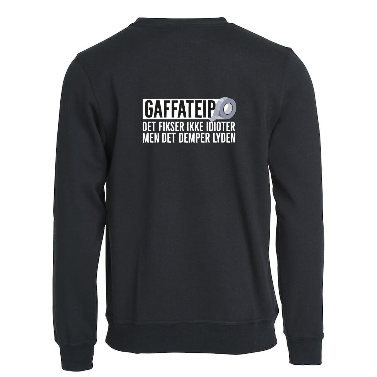 Gaffateip - genser Sort Bak