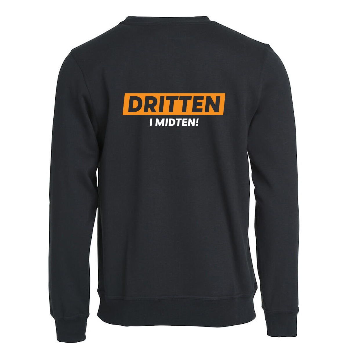 Dritten i midten - genser Sort Bak