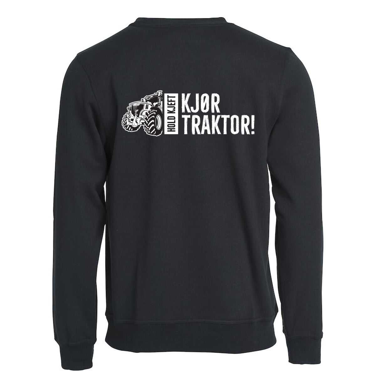 Hold kjeft Kjør traktor - genser Sort Bak