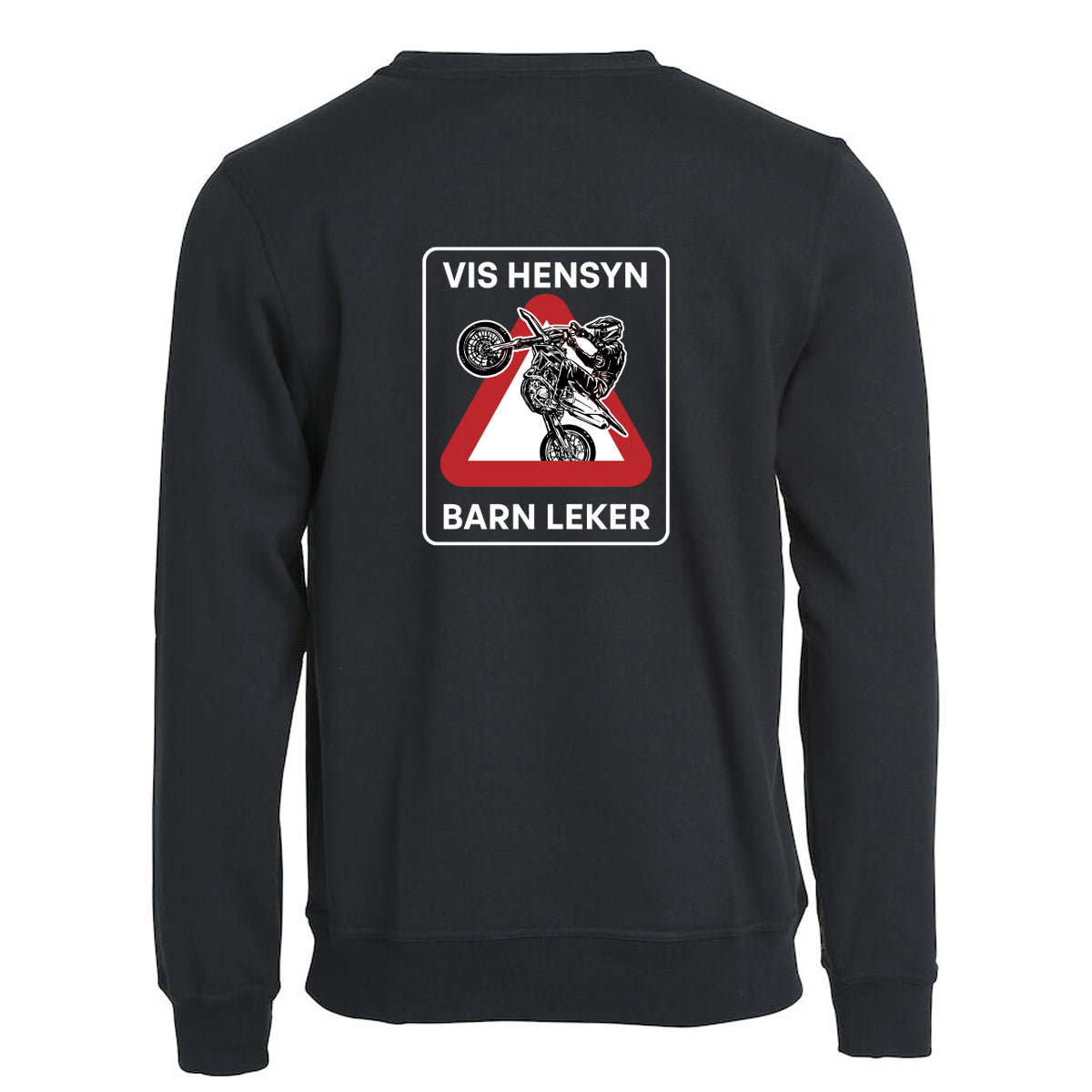 Barn leker vis hensyn - genser Sort Bak