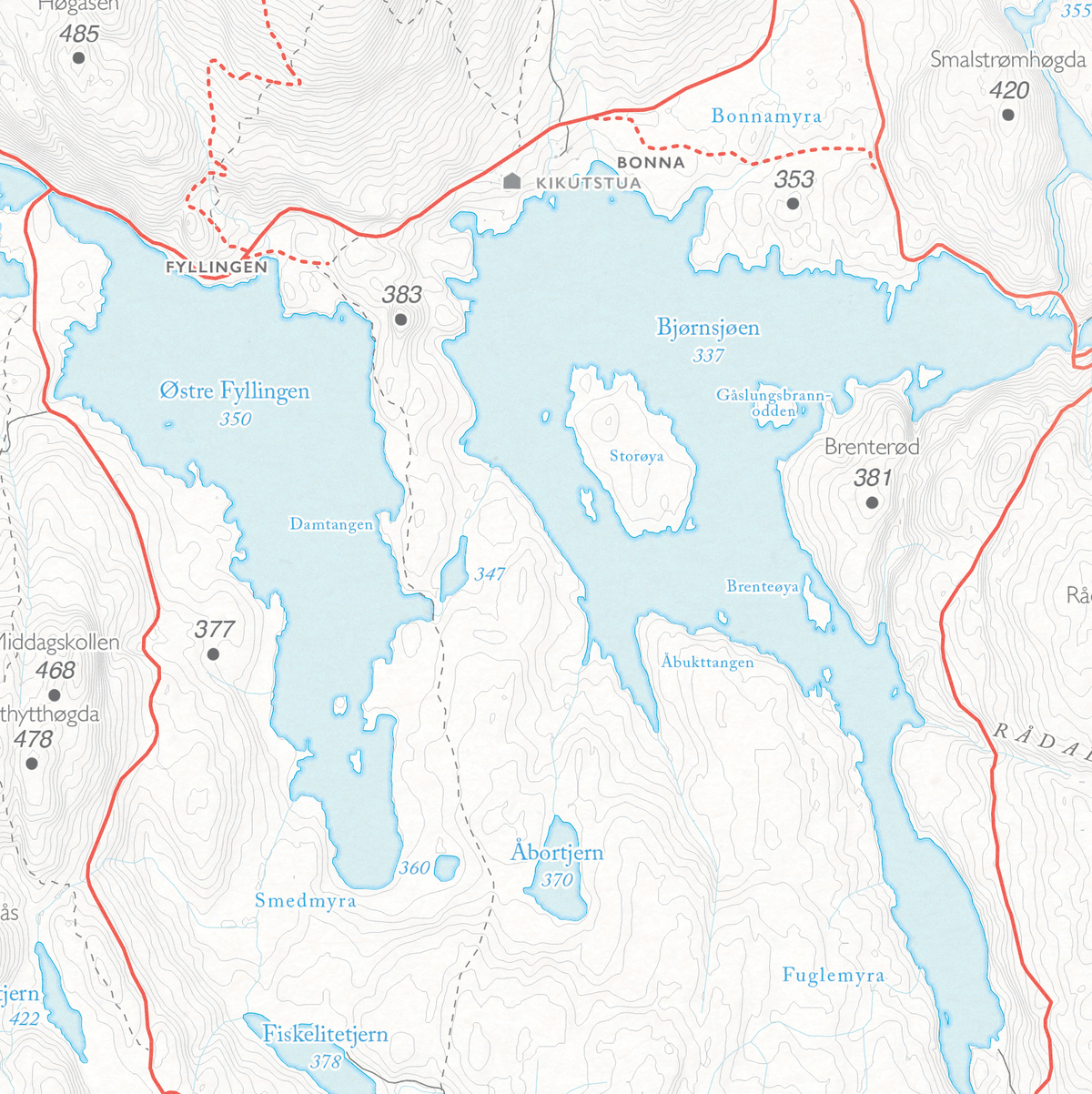 Sykkelkart Oslo Nordmarka Sør