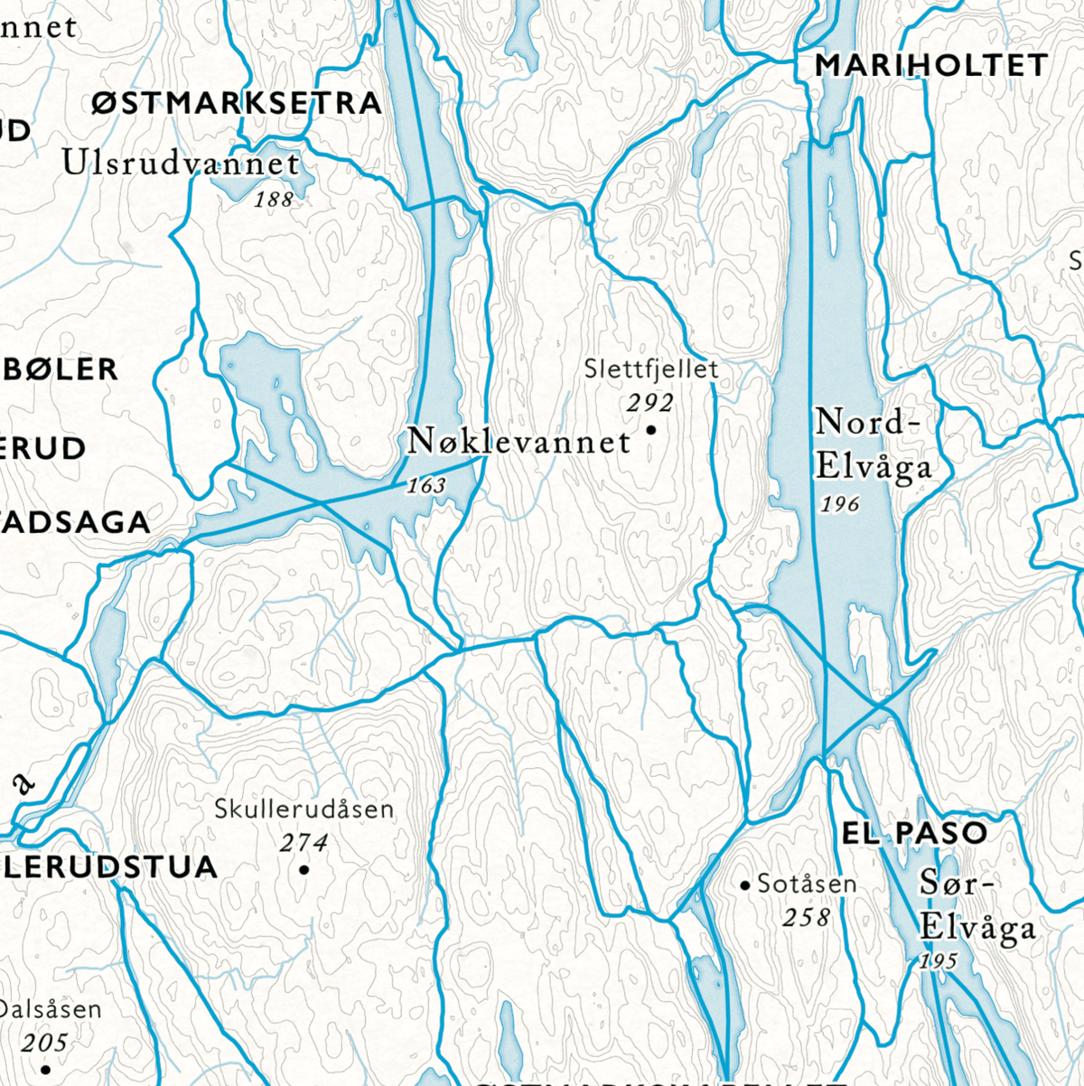 Skikart Østmarka