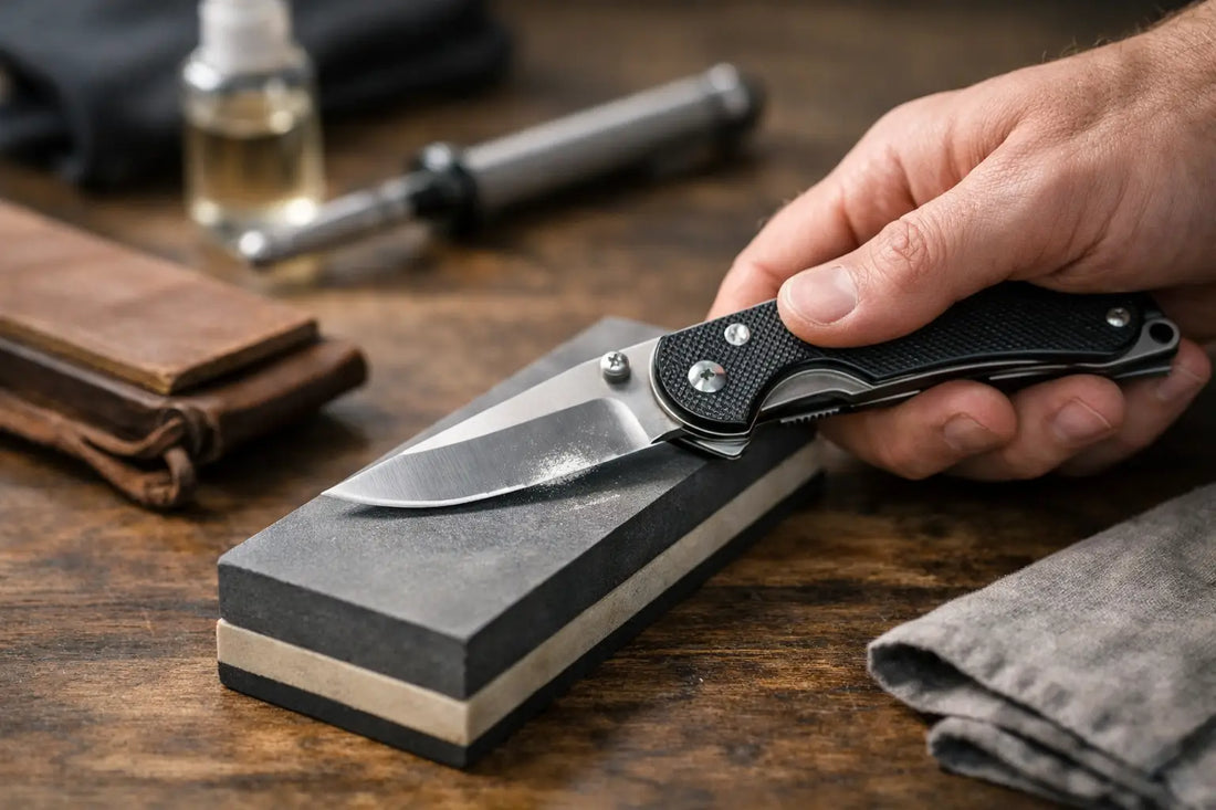 Hvordan skjerpe foldekniv sikkert