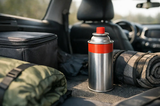 Kan gassboks oppbevares i bilen?