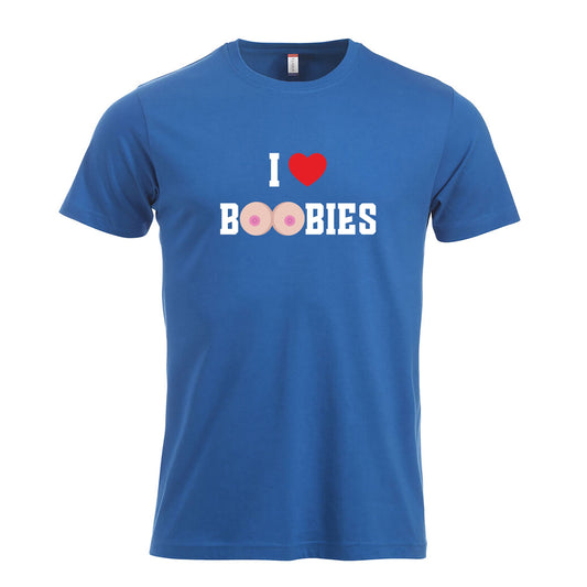 I Love Boobies - tskjorte Blå