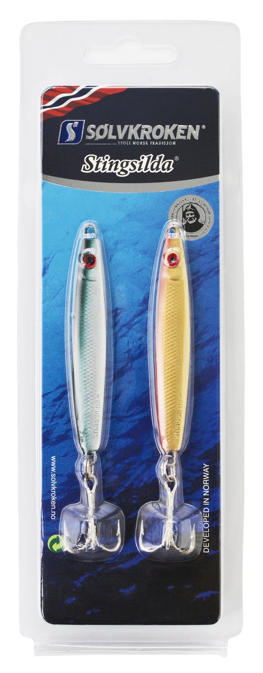 Sølvkroken Stingsilda - 2pk - Sølv/ Grønn og Gull / Rød