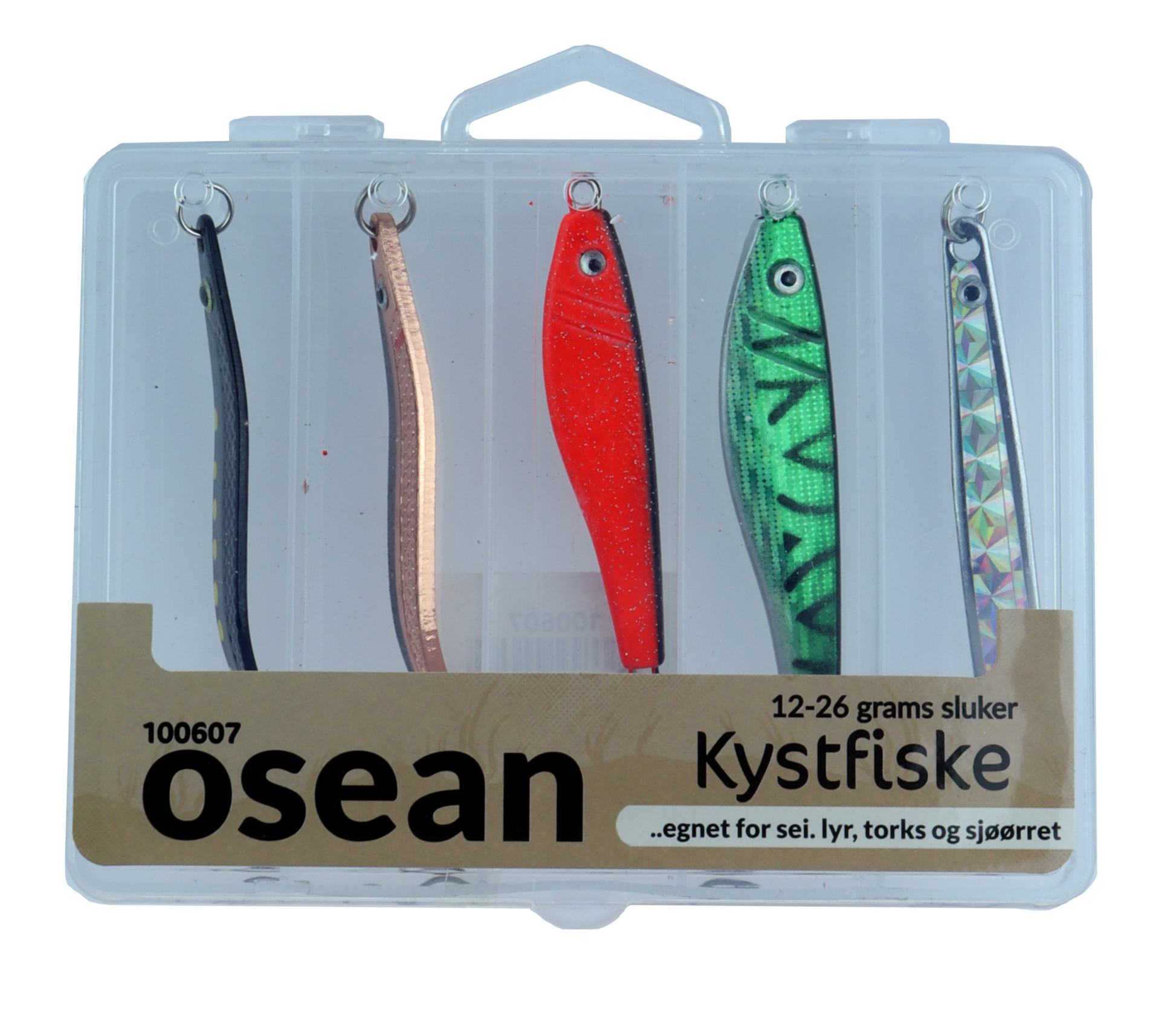 Osean sluksett Kyst - 5pk m/slukboks - 12gr - 26gr