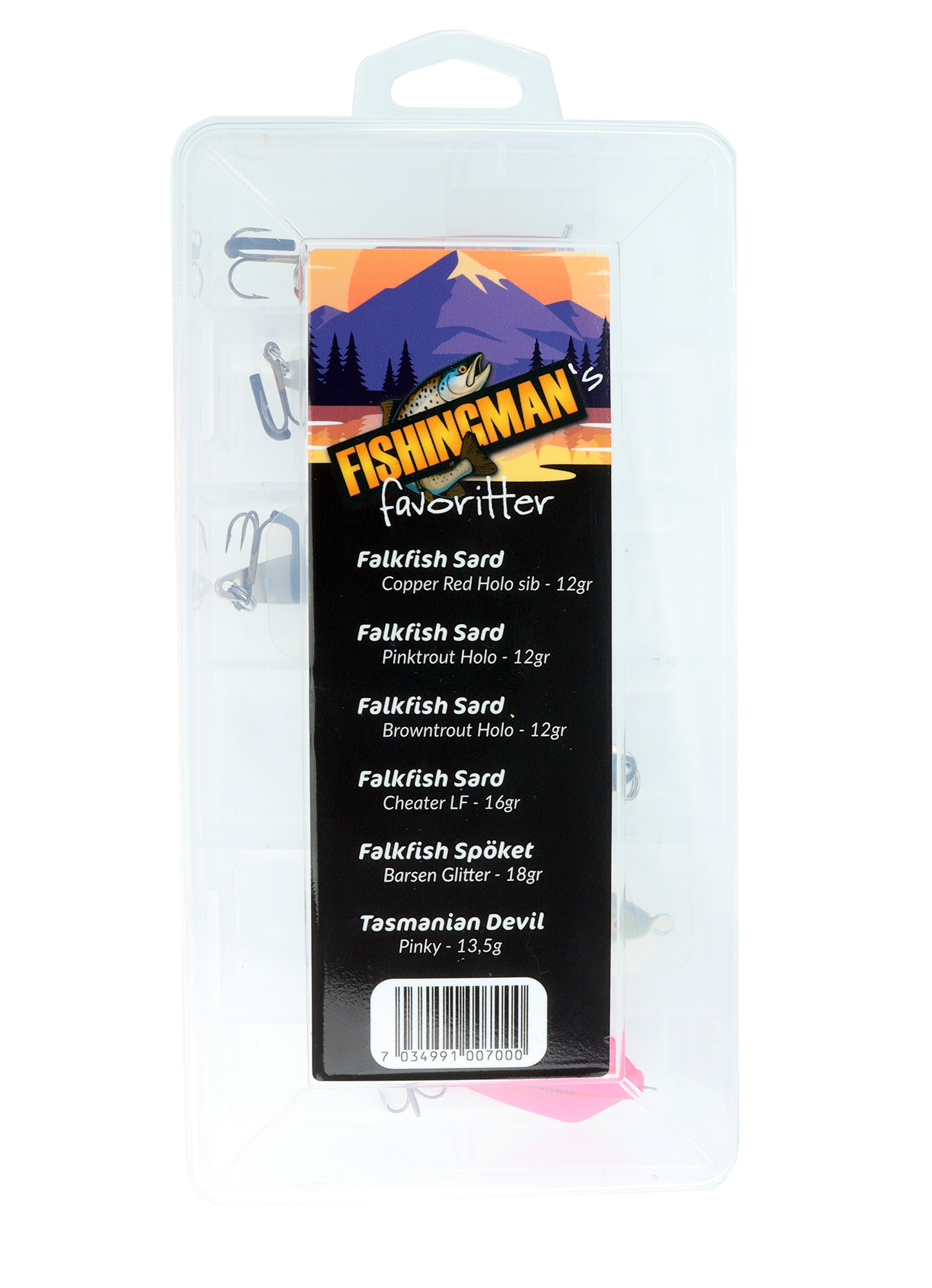 Fishingmans Favoritter – Slukboks med Falkfish & Tasmanian Devil