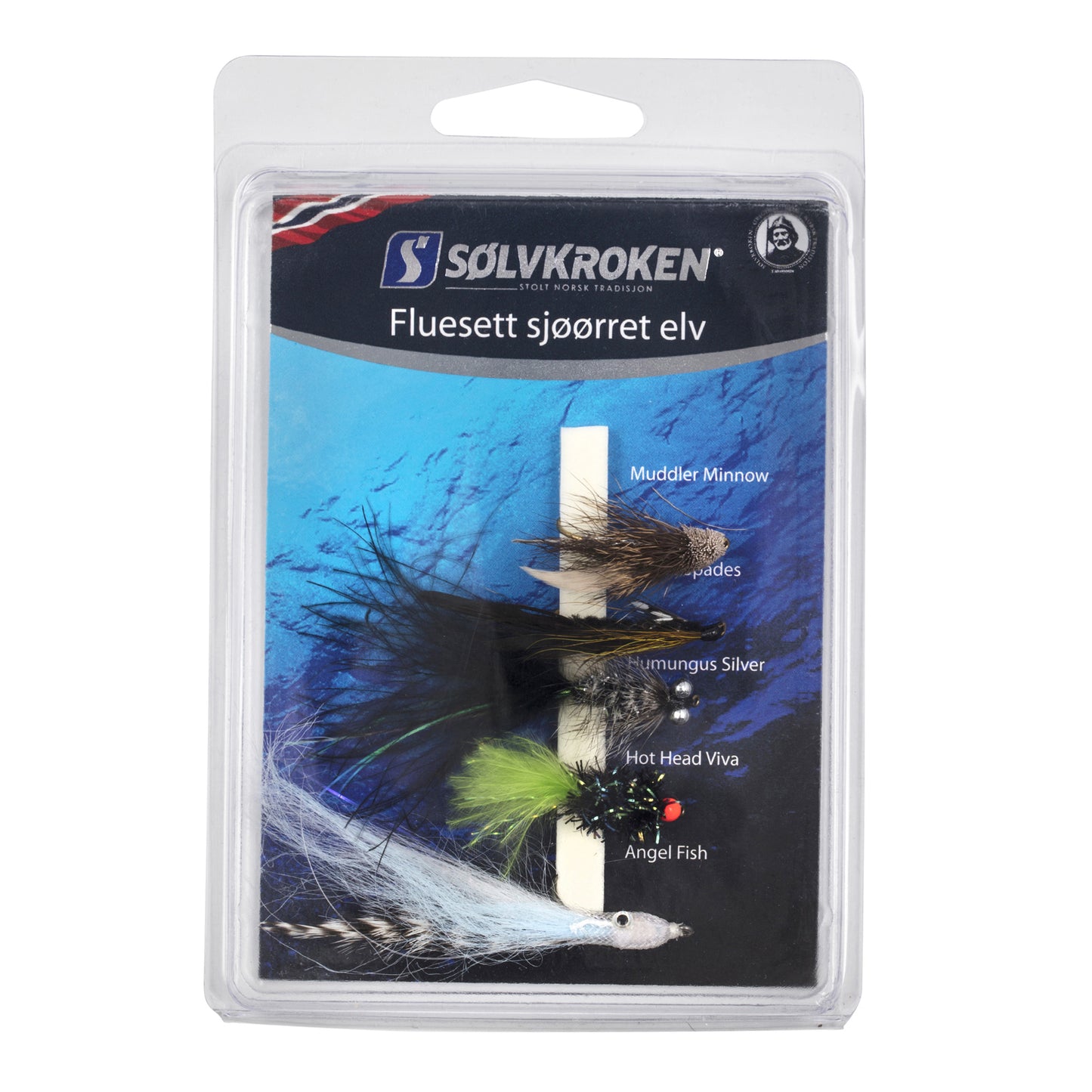 Sølvkroken Sjøørretsett Elv - 4pk - Fluer