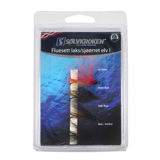 Sølvkroken Laks/Sjøørret I - 4pk - Fluer