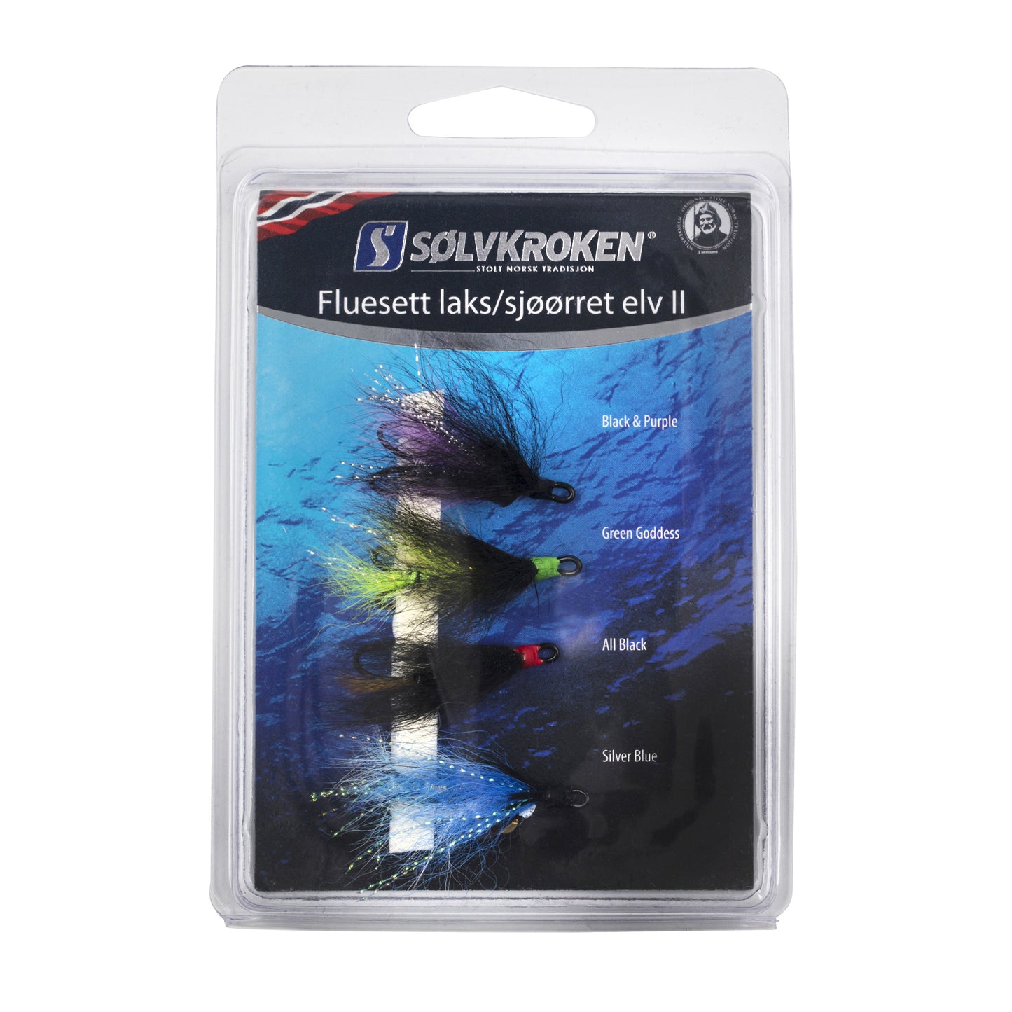 Sølvkroken Laks/Sjøørret II - 4pk - Fluer