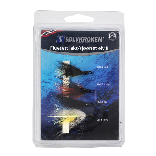 Sølvkroken Laks/Sjøørret III - 4pk - Fluer