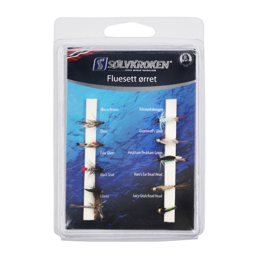 Sølvkroken Ørretassortement - 10pk - Sluk og Fluer