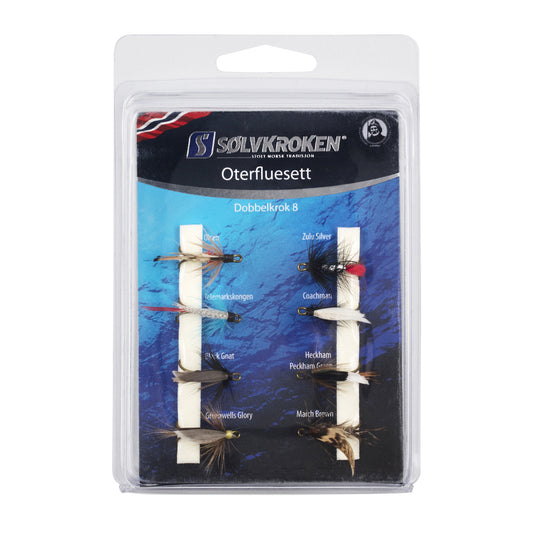 Sølvkroken Oterfluesett DK8 - 8pk - Fluefiske