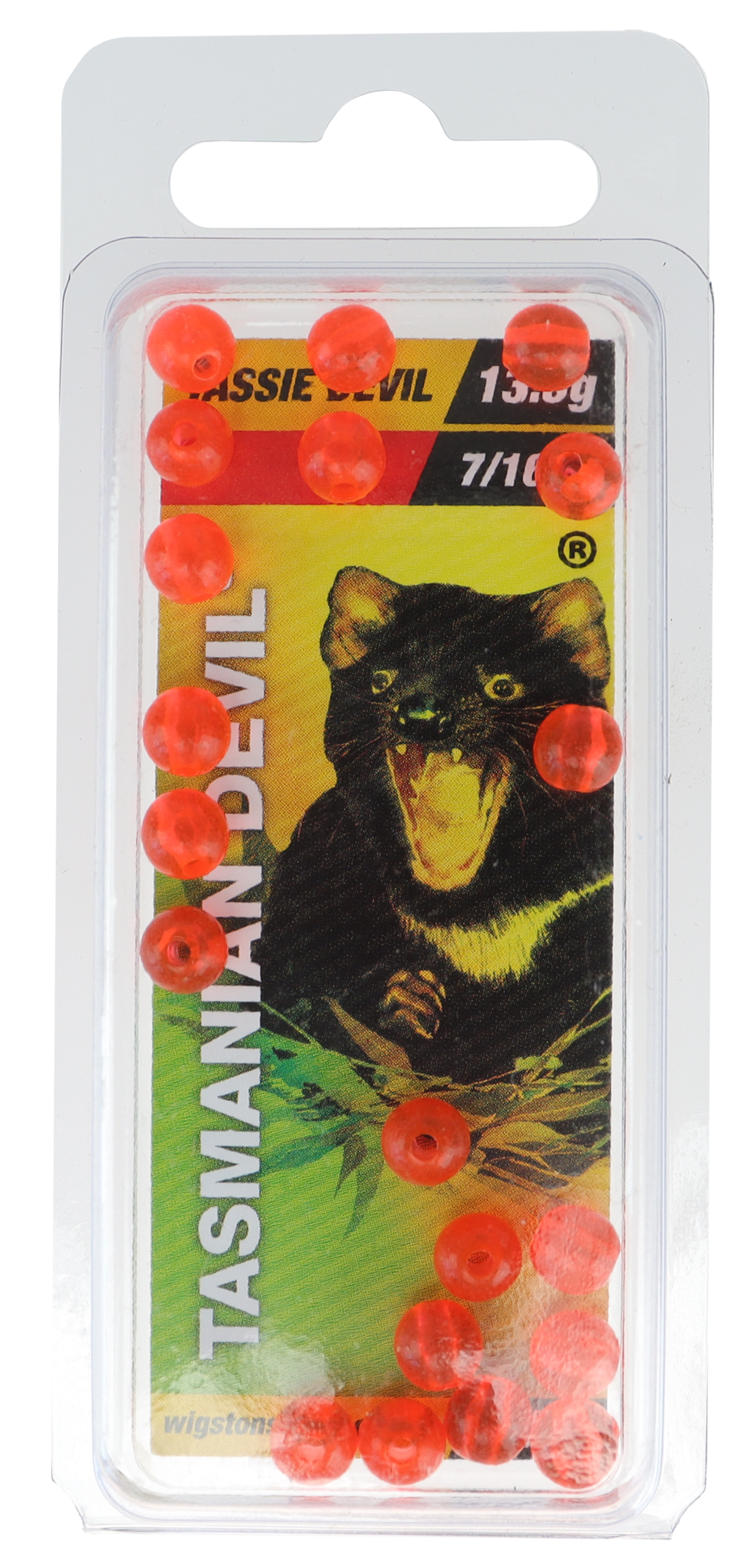 Tasmanian Devil Beads - Red Beads - 20 stk
