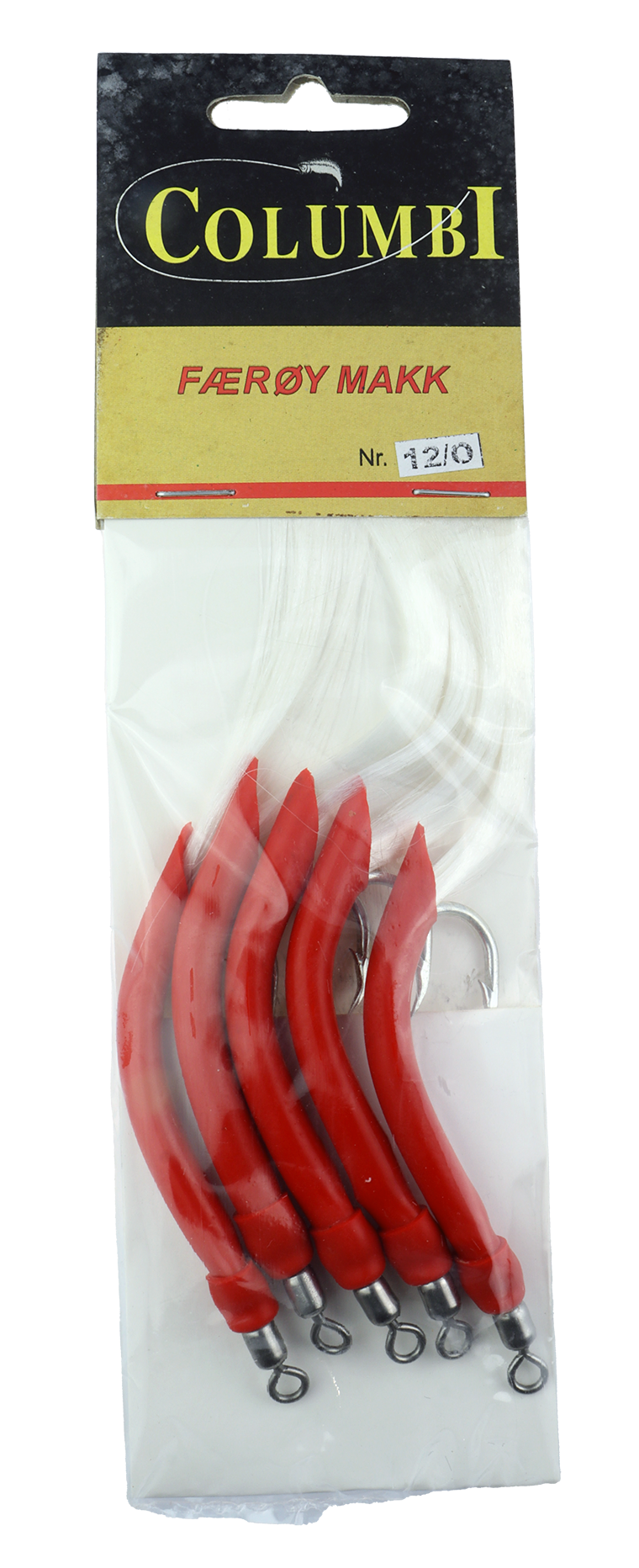 Columbi Færøymakk - 5pk - Rød - Krok 12/0