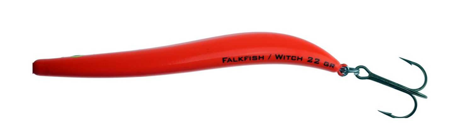 Falkfish Witch 20 Black Hot Red LF - Sluk Sjøørret