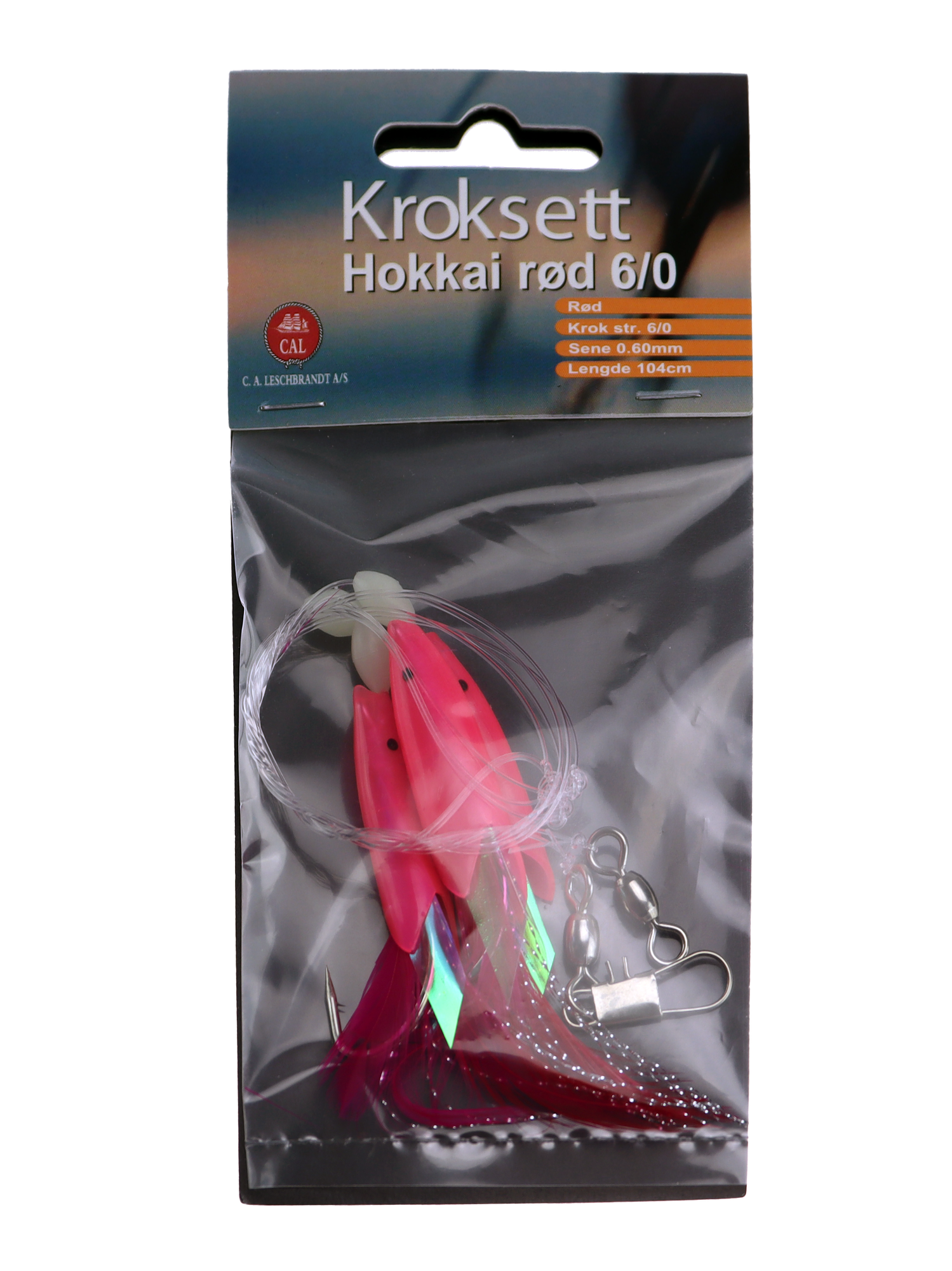 Osean Hokkai rød - Kroksett - 3 stk - 6/0