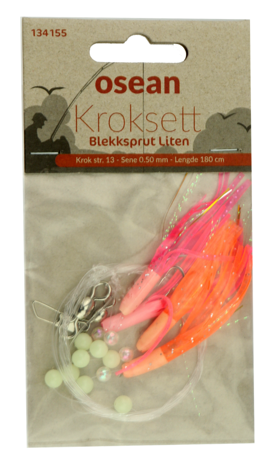 Osean Blekksprut Liten - Kroksett - 4 stk - 13
