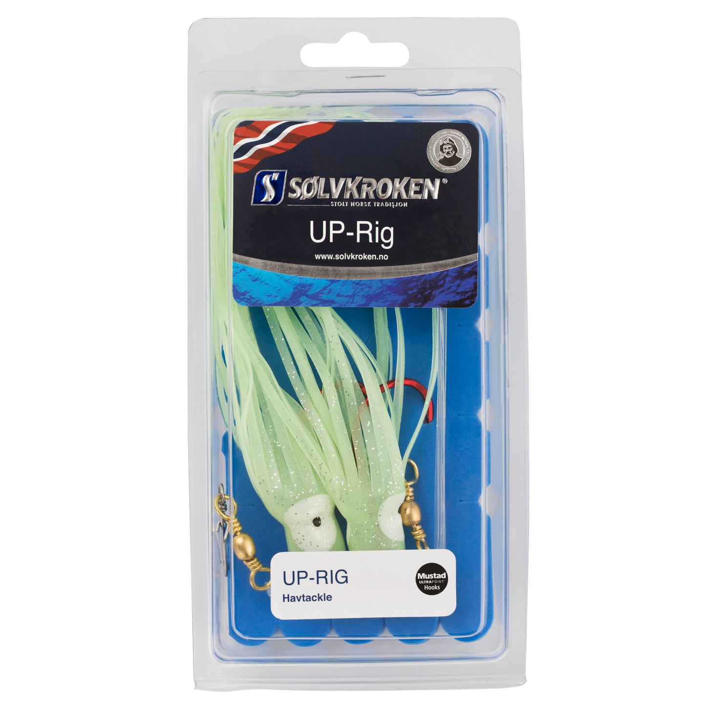 Sølvkroken UP Rigg - Havtackle - Str. 8/0 - Sene 0,80mm - Lengde 220cm