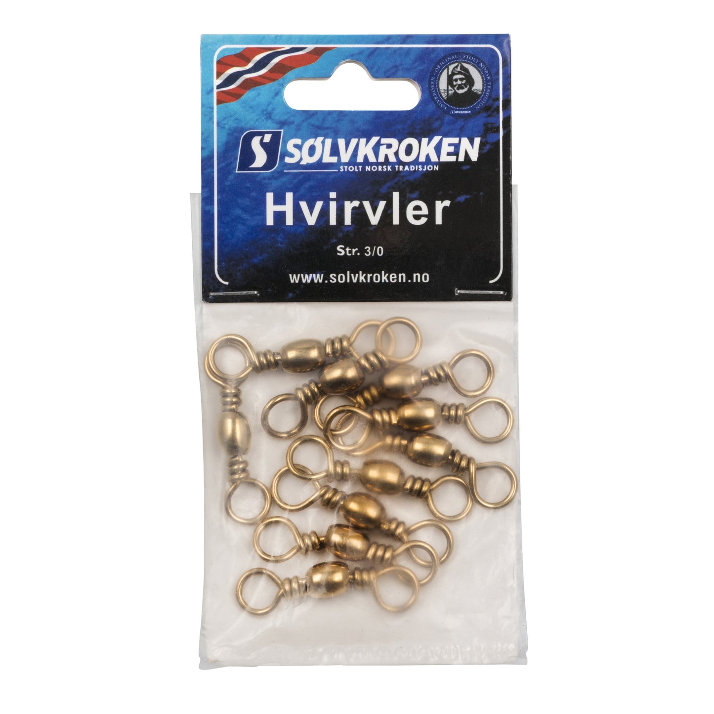 Sølvkroken Svivel - 10pk - Messing 10