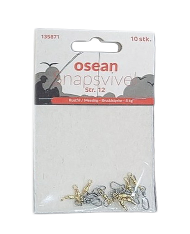 Osean Snapsvivel – Rustfri/Messing – 10 stk