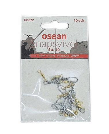 Osean Snapsvivel – Rustfri/Messing – 10 stk