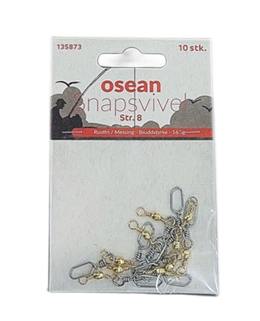Osean Snapsvivel – Rustfri/Messing – 10 stk