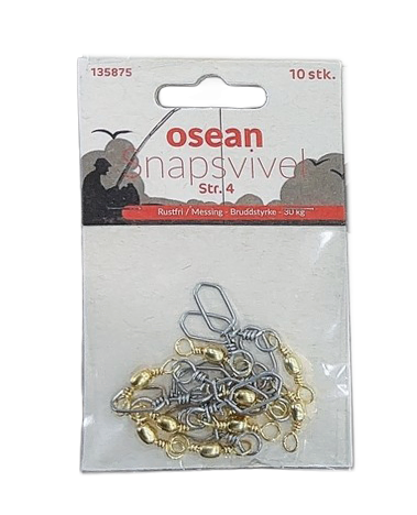 Osean Snapsvivel – Rustfri/Messing – 10 stk