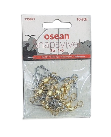 Osean Snapsvivel – Rustfri/Messing – 10 stk