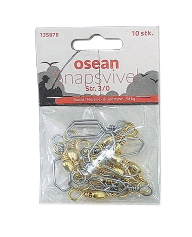 Osean Snapsvivel – Rustfri/Messing – 10 stk