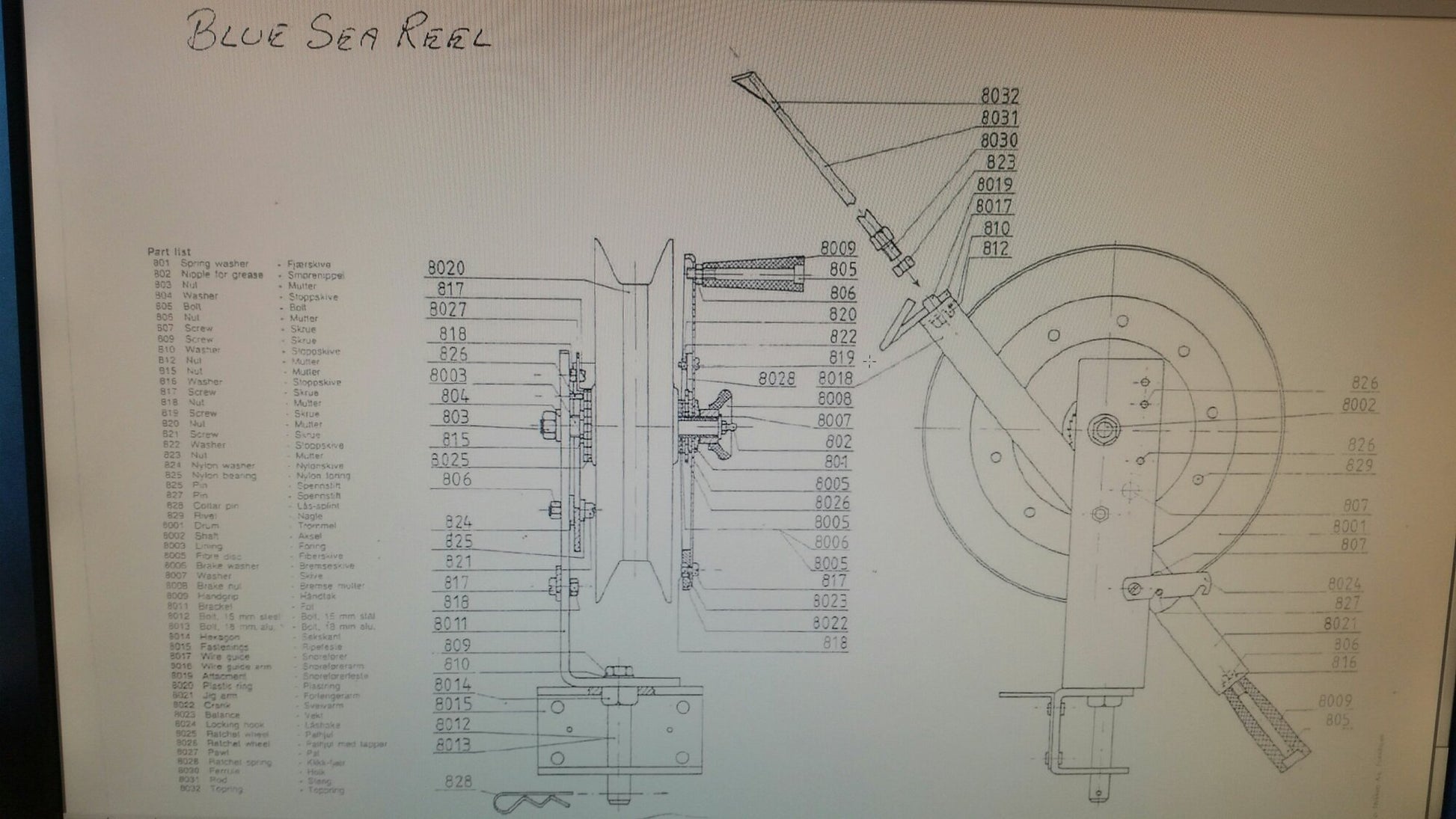 Sølvkroken Blue Sea Reel - Deler - Stang