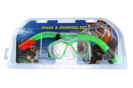 Osean Dykkermaske og Snorkel - PVC - Junior - Lys Grøn