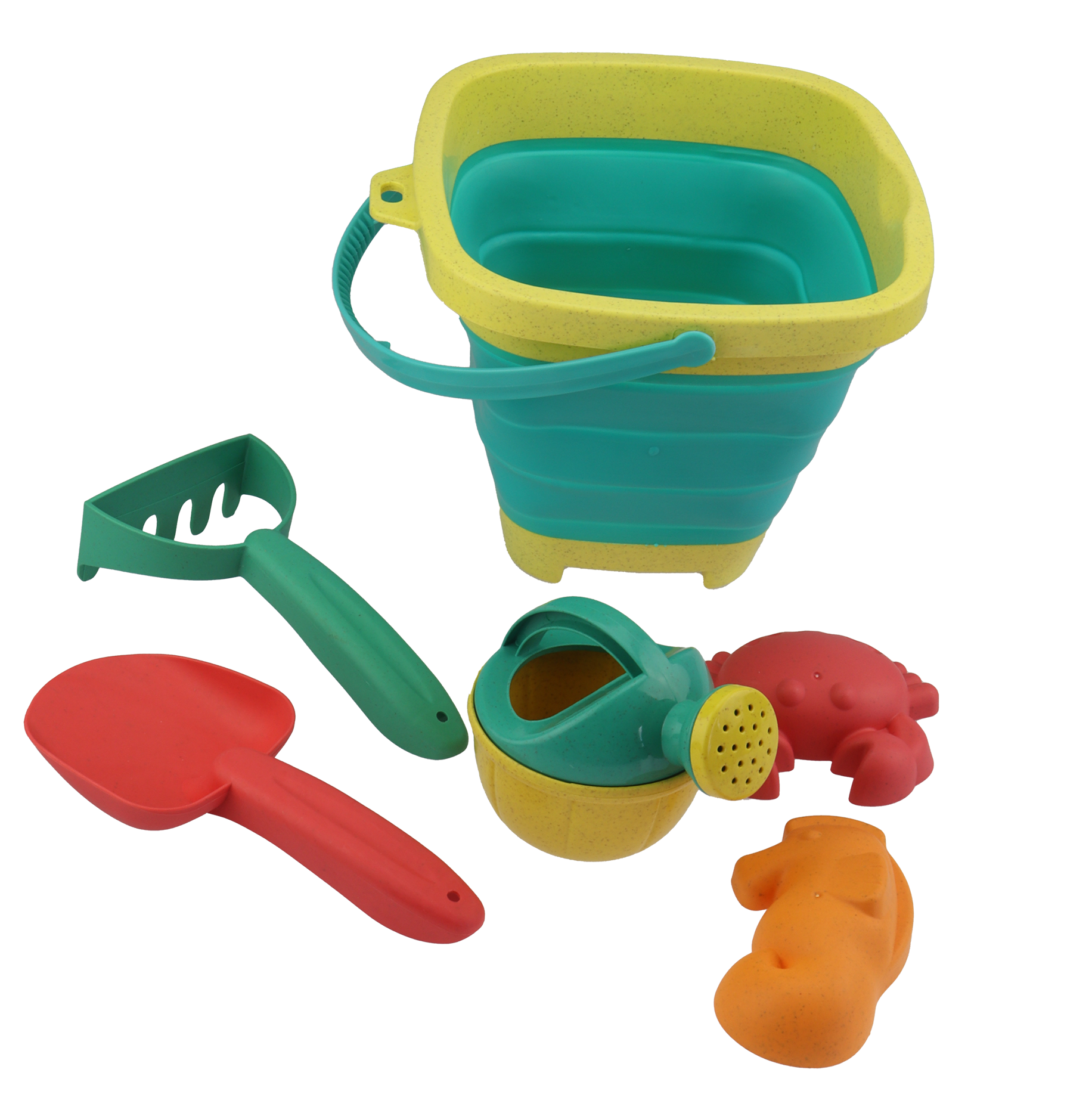 Bøtte 6 deler - Wheat Straw - Strandlekesett - BPA-fri - 3år+