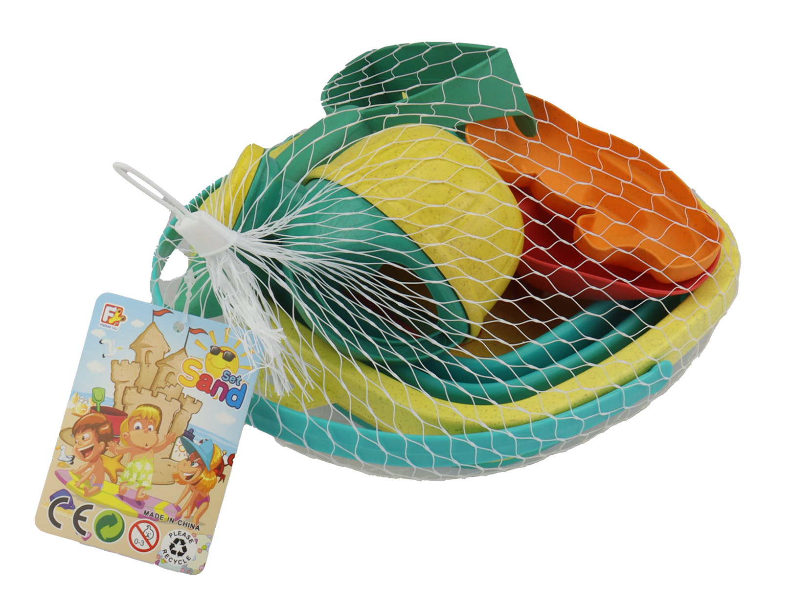 Bøtte 6 deler - Wheat Straw - Strandlekesett - BPA-fri - 3år+