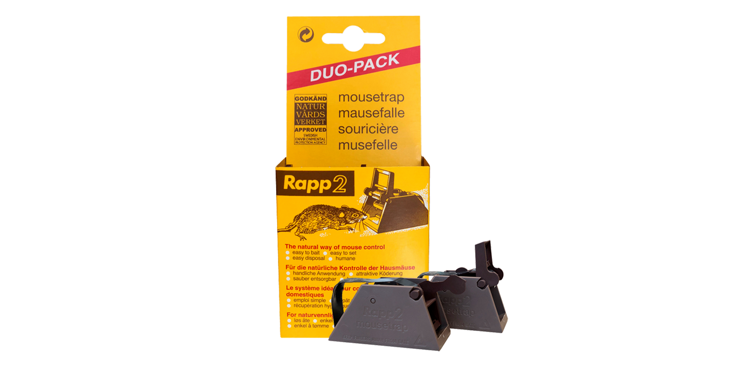 Rapp Musefelle 2pk – Plast – Hygienisk og Effektiv Musefelle