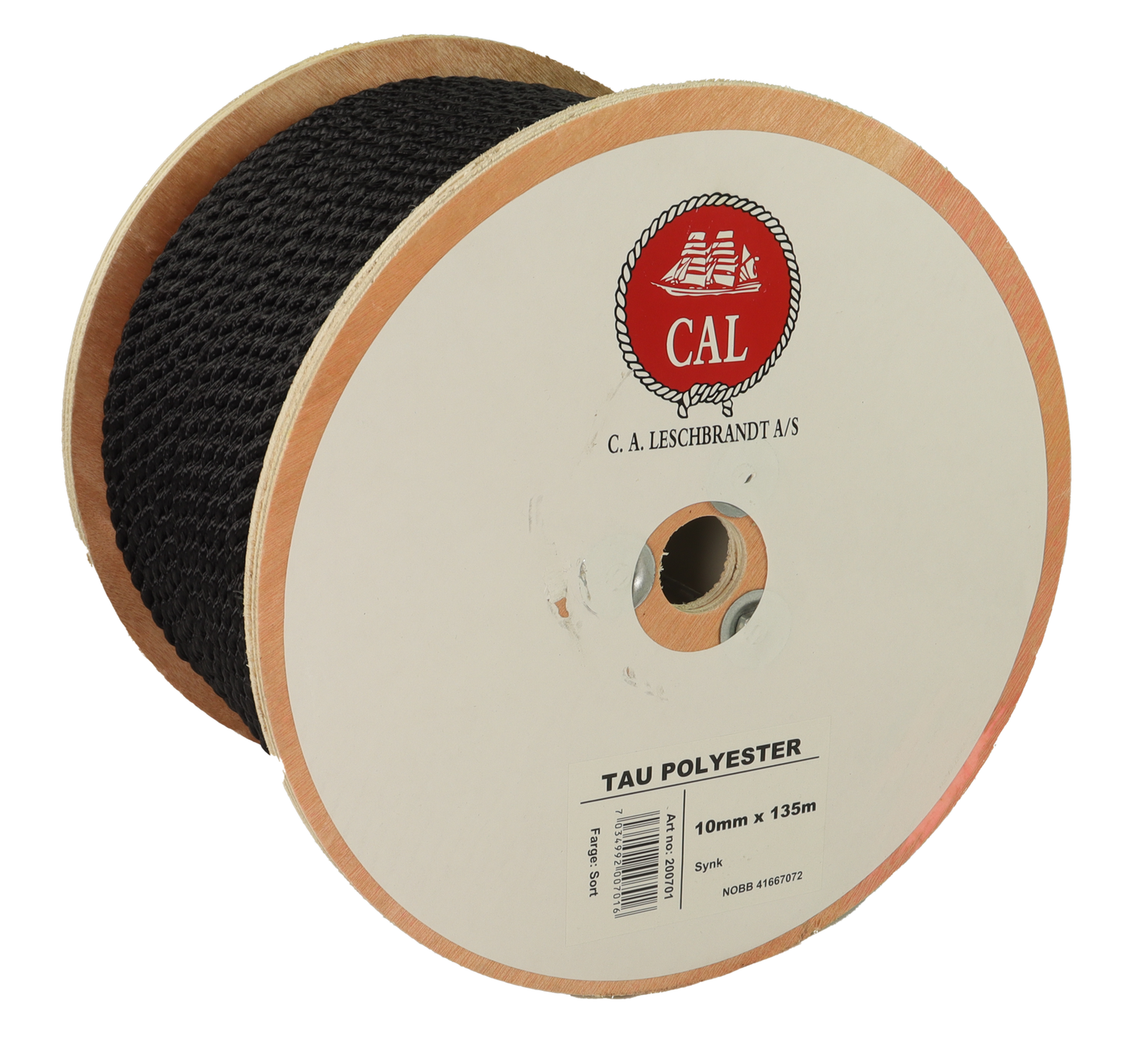 Tau Polyester - Sort - Spole