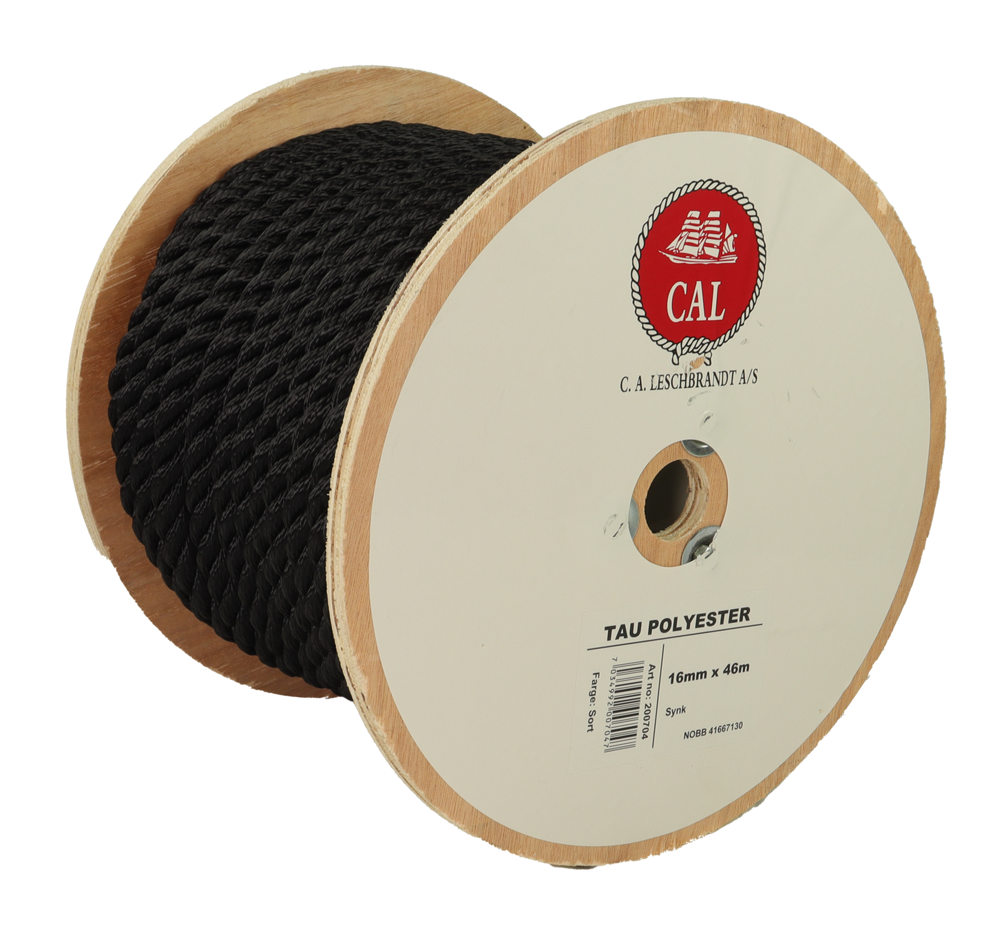 Tau Polyester - Sort - Spole